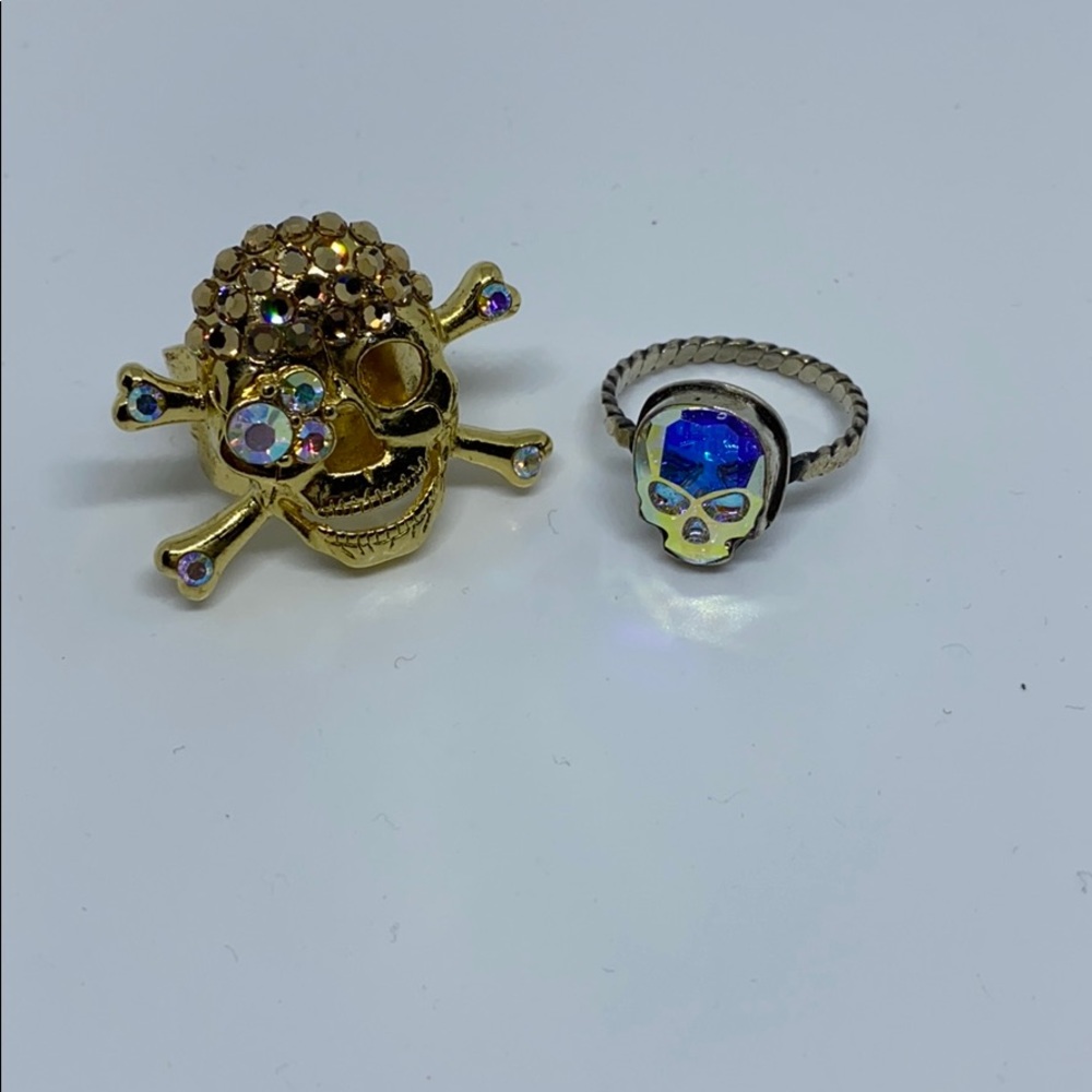 Set of 2 skull ☠️ rings